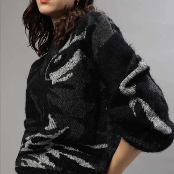 DKNY smoke grey balloon long sleeved sweater - Picture 3 of 9